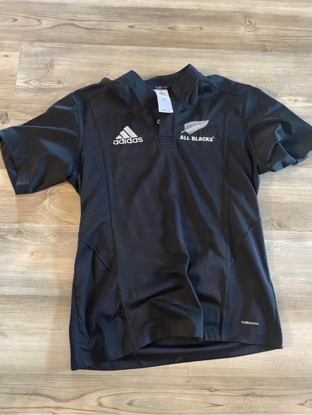 New Zealand Women’s Adidas All Blacks Black Rugby Training Jersey Size M